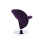 Manhattan Comfort Curl Swivel Accent Chair in Purple and Polished Chrome AC040-EP - alternate 3